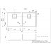 Virtuves Izlietne Texas 40X40+40X40 (L),44cmx87.3cm