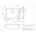 Virtuves Izlietne Texas 50X40+18X40 (L),44cmx75.3cm Virtuves Izlietne Texas 50X40+18X40 (L),44cmx75.3cm