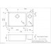 Virtuves Izlietne Ohio 50X40+18X40 (L),44cmx75.3cm