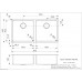 Virtuves Izlietne Ohio 40X40+40X40 (L),44cmx87.3cm