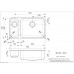Virtuves Izlietne Ib 1840+5040 (U),44cmx74cm Virtuves Izlietne Ib 1840+5040 (U),44cmx74cm