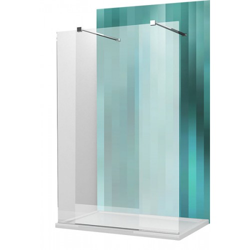 Dušas Stūris Walk H120cm, briliants/caurspīdīgs stikls