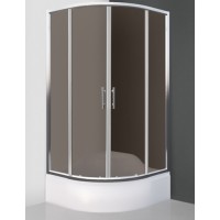 Dušas Stūris Madison Neo,90cmx90cm, briliants/tonēts brūns stikls