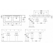 Izlietne Architectura,48.5cmx130cm