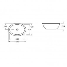 Izlietne Loop  Friends,37.5cmx56cm
