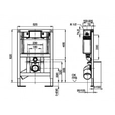 Iebūvējamais Rāmis Podam Viconnect,20.5cmx52.5cm
