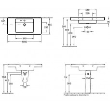 Izlietne Architectura,48.5cmx100cm