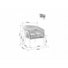 Atpūtas krēsls CLOVER BREGO pelēks