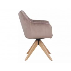 Krēsls ar roku balstiem AZALIA D VELVET tumši bēšs