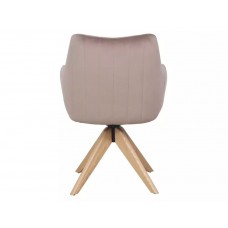 Krēsls ar roku balstiem AZALIA D VELVET tumši bēšs