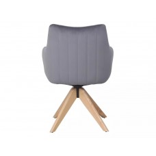 Krēsls ar roku balstiem AZALIA D VELVET pelēks